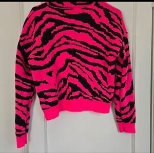 SHEIN Pink and Black Knit Sweater